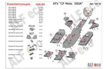 Комплект защиты днища для CF Moto 500 A