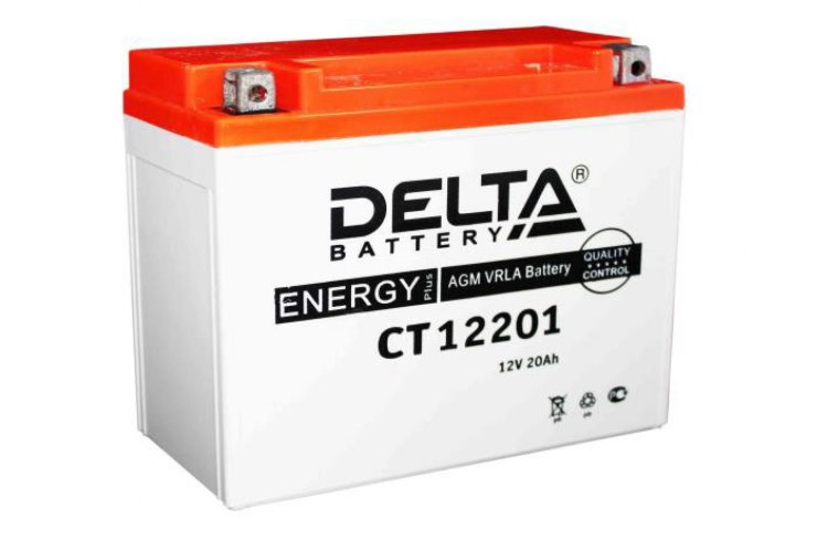 Аккумулятор Delta ct 12201 для квадроциклов YTX20L-BS  YTX20HL-BS  710000928