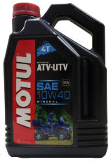Моторное масло минеральное motul atv-utv 4t 10w40 (4 литра)