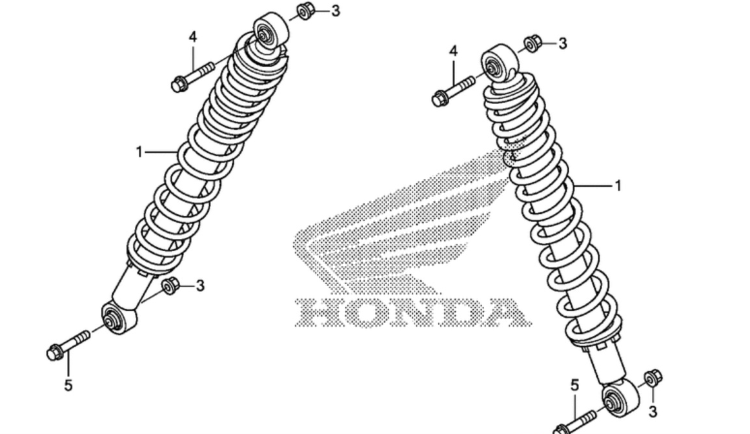 Задний оригинальные амортизаторы для Honda MUV 700