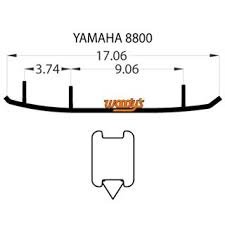 Коньки для снегохода Yamaha SR - Viper / Sidewinder / 8KC-F3732-00-00 / EYV3-8800-1 / AY6-8800-1