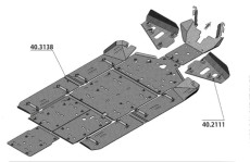 Защита днища для BRP Can-am  Commander Max 1000 2015-