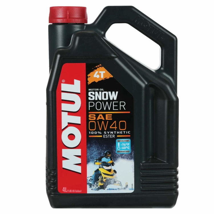 Моторное масло для 100%синтетика motul snowpower 0w-40 4t (4 литра)