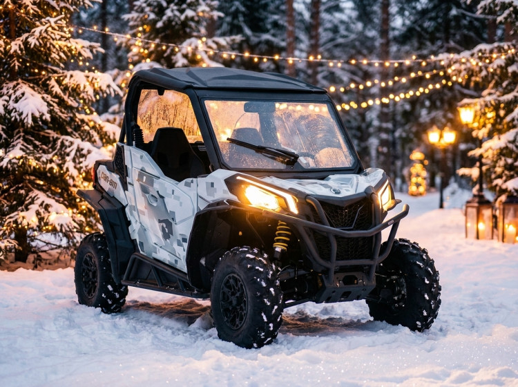 СТЕКЛО ВЕТРОВОЕ С омывателем и очистителем для BRP CAN AM MAVERICK, TRAIL SPORT и  TRAIL