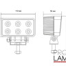 Светодиодная фара PRL-715-18-K5